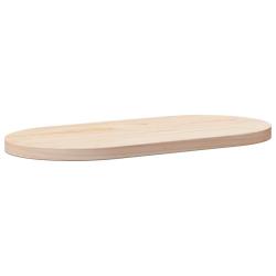 Plateau de table ovale en pin massif 70 x 35 x 2,5 cm