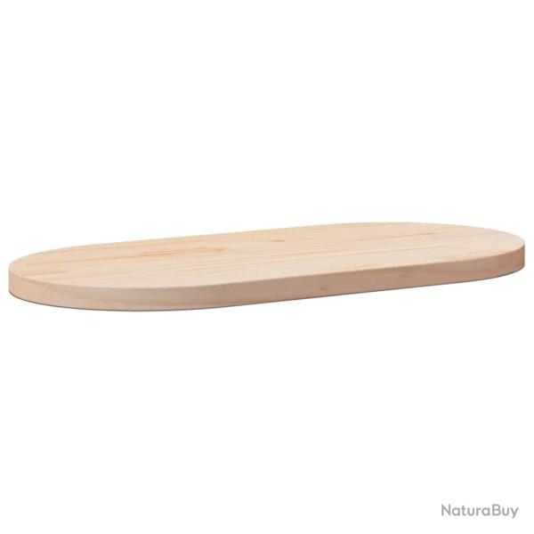 Plateau de table 90x45x2,5 cm Bois massif Pin Ovale