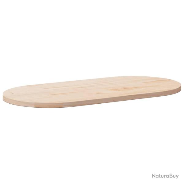 Plateau de table 100x50x2,5 cm Bois massif Pin Ovale