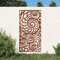 D&eacute;coration murale de 105x55 cm acier corten design coque