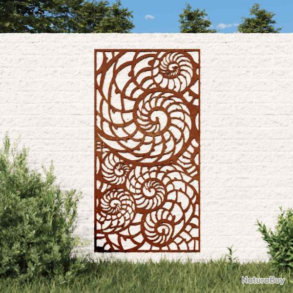 D�coration murale de 105x55 cm acier corten design coque