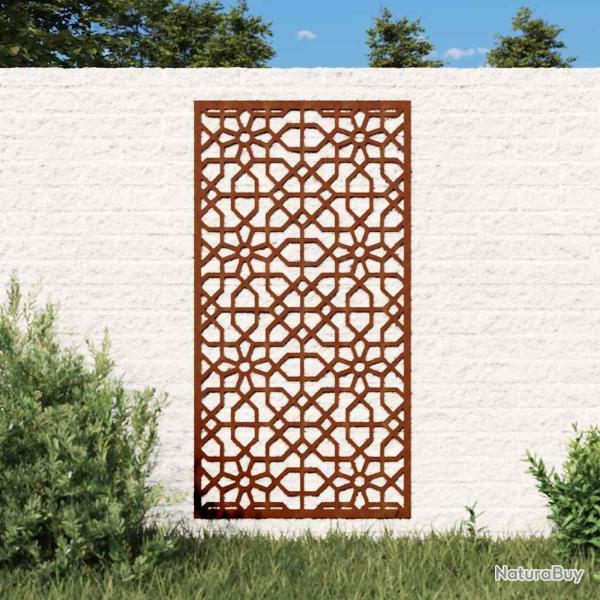 D�coration murale 105x55cm acier corten design mauresque