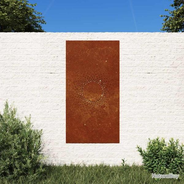 D�coration murale 105x55cm acier corten design du soleil