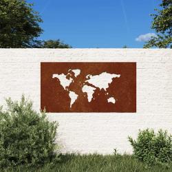 D&eacute;coration murale 105x55 cm design de carte du monde