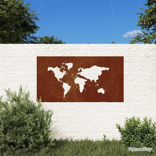 D�coration murale 105x55 cm design de carte du monde