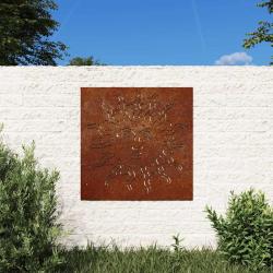 D&eacute;coration murale 55x55 cm acier corten design du soleil