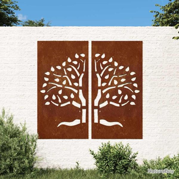 D�corations murales 2 pcs 105x55 cm design d'arbre