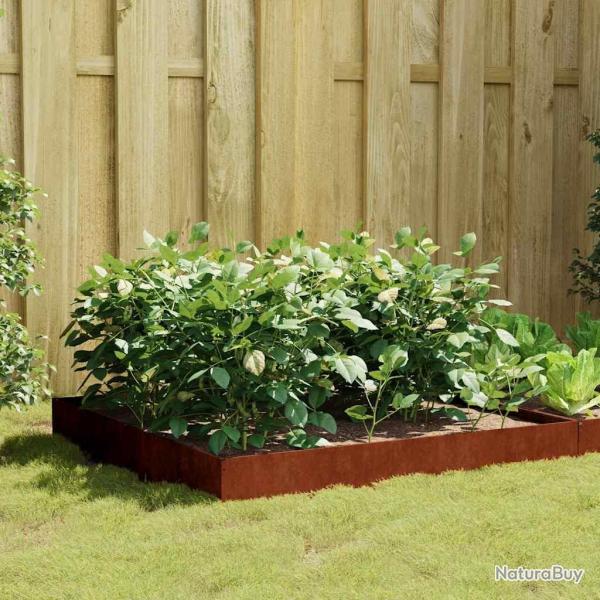 Lit sur�lev� de 100x100x26 cm acier corten