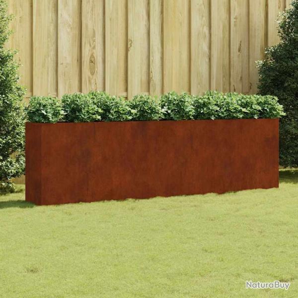 Lit sur�lev� de 280x40x80 cm acier corten