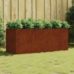 Lit sur&eacute;lev&eacute; de 200x80x80 cm acier corten