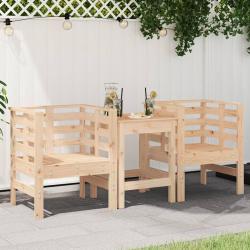 Chaises de lot de 2 61,5x53x71 cm bois de pin massif