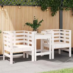 Chaises de lot de 2 blanc 61,5x53x71 cm bois pin massif