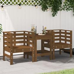 Chaises de lot de 2 marron miel 61,5x53x71 cm pin massif