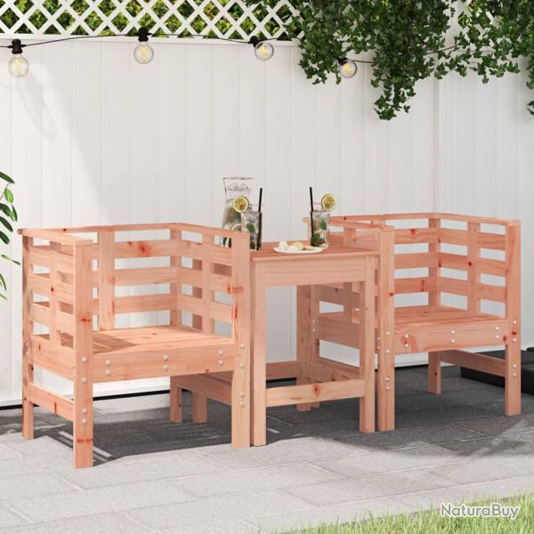 Chaises de lot de 2 61,5x53x71 cm bois massif de douglas