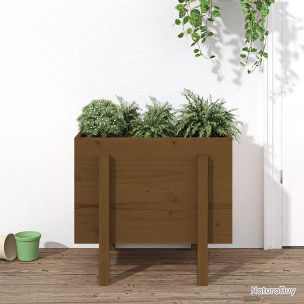 Jardini�re marron miel 62x50x57 cm bois massif de pin
