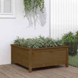 Jardini&egrave;re marron miel 82,5x82,5x39 cm bois massif de pin
