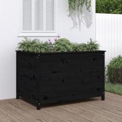 Lit sur&eacute;lev&eacute; de noir 119,5x82,5x78 cm bois de pin massif