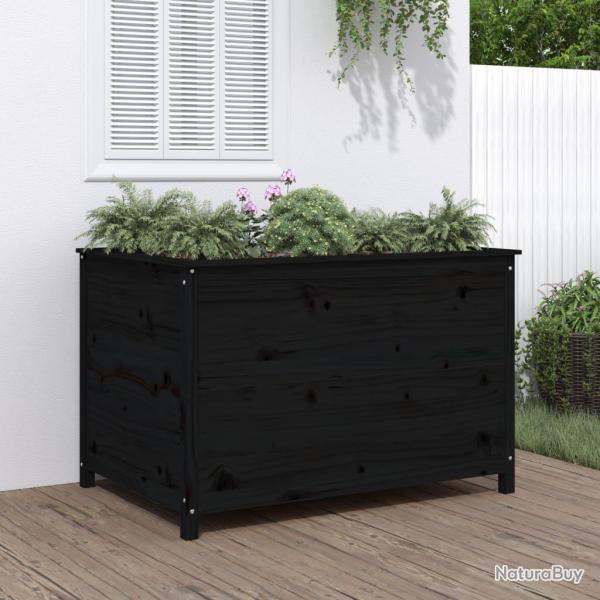 Lit sur�lev� de noir 119,5x82,5x78 cm bois de pin massif
