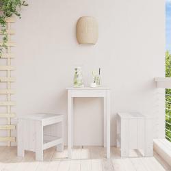 Tabourets de lot de 2 blanc 40x36x45 cm bois massif pin