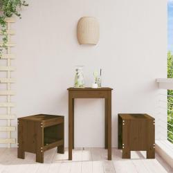 Tabourets de lot de 2 marron miel 40x36x45 cm pin massif
