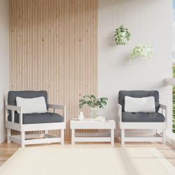 Chaises de lot de 2 blanc bois massif de pin