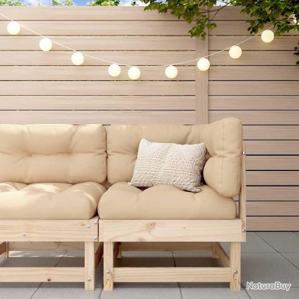 Canap� d'angle avec coussins bois de pin solide