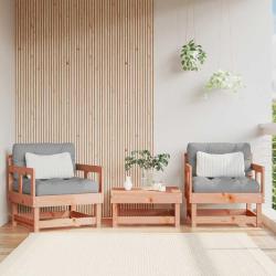 Chaises avec coussins, lot de 2, en bois massif douglas, pour le salon