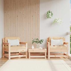 Chaises de avec coussins lot de 2 bois de pin massif
