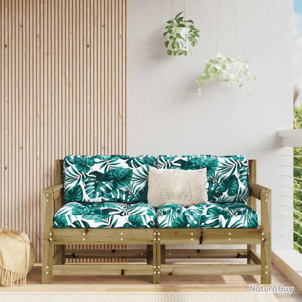 Chaises de avec coussins lot de 2 bois de pin impr�gn�