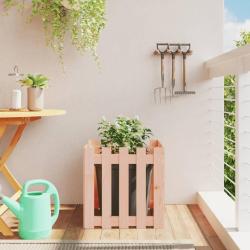 Jardini&egrave;re avec design de cl&ocirc;ture 50x50x50 cm Douglas massif