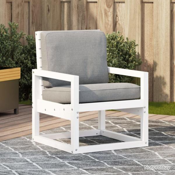 Chaise de blanc 57,5x63x76 cm bois de pin massif