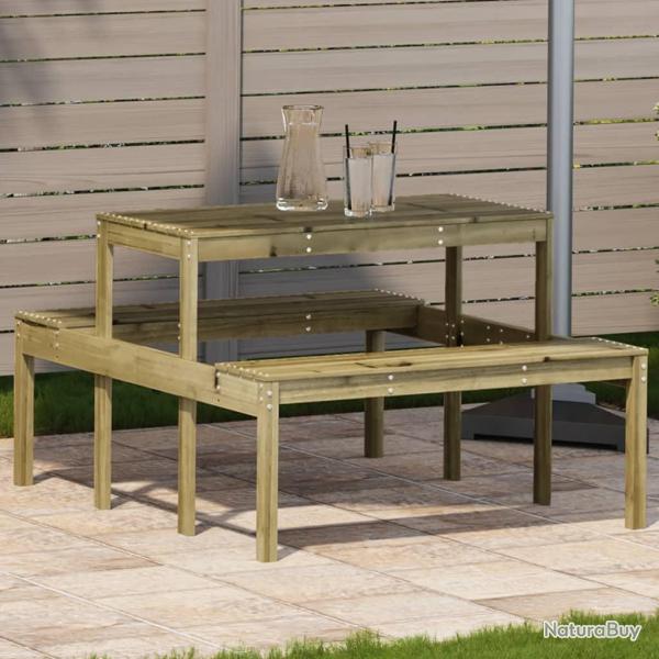 Table de pique-nique 110x134x75 cm bois de pin impr�gn�