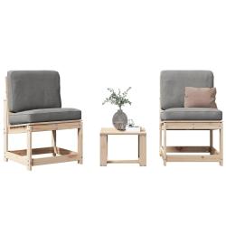 Salon de 3 pcs bois massif de pin