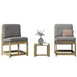 Salon de 3 pcs bois de pin impr&eacute;gn&eacute;