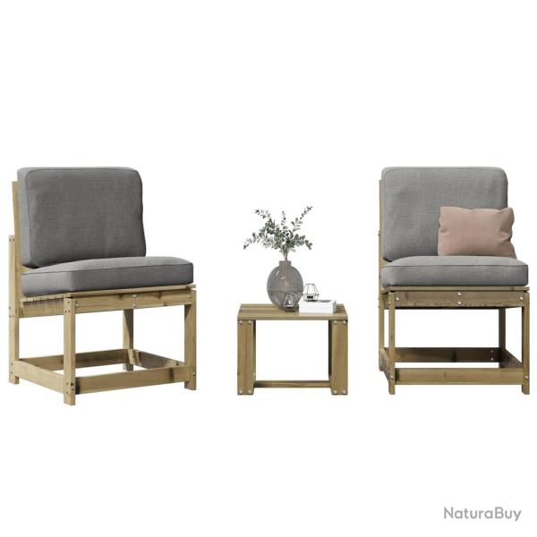 Salon de 3 pcs bois de pin impr�gn�