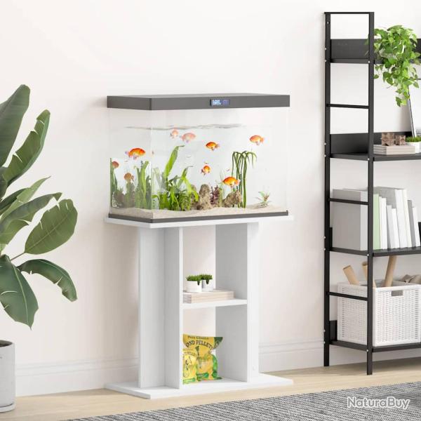 Support pour aquarium blanc 60x30x60 cm bois d'ing�nierie