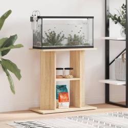 Support pour aquarium ch&ecirc;ne 60x30x60cm bois d'ing&eacute;nierie