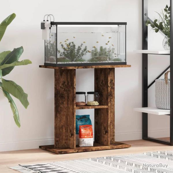 Support d'aquarium Ch�ne fum� 60x30x60 cm Bois d'ing�nierie