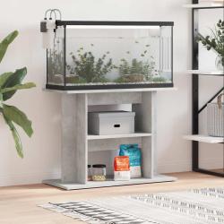 Support d'aquarium en b&eacute;ton gris 80 x 35 x 60 cm Bois d'ing&eacute;nierie