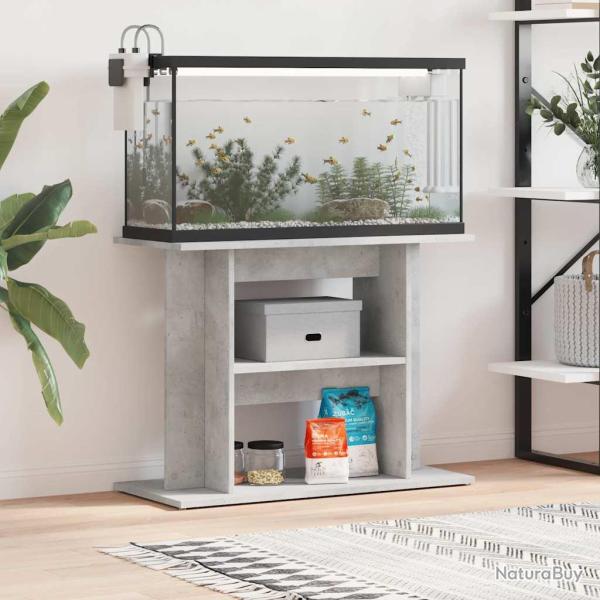 Support d'aquarium en b�ton gris 80 x 35 x 60 cm Bois d'ing�nierie