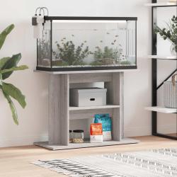 Support d'aquarium Gris 80x35x60 cm Bois d'ing&eacute;nierie