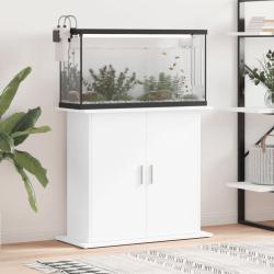 Support pour aquarium blanc 81x36x73 cm bois d'ing&eacute;nierie