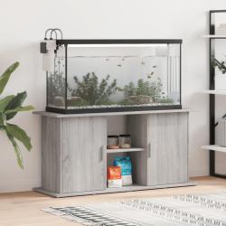 Support pour aquarium gris 121x41x58cm bois d'ing&eacute;nierie