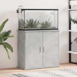 Support d'aquarium en b&eacute;ton gris 81 x 36 x 73 cm Bois d'ing&eacute;nierie