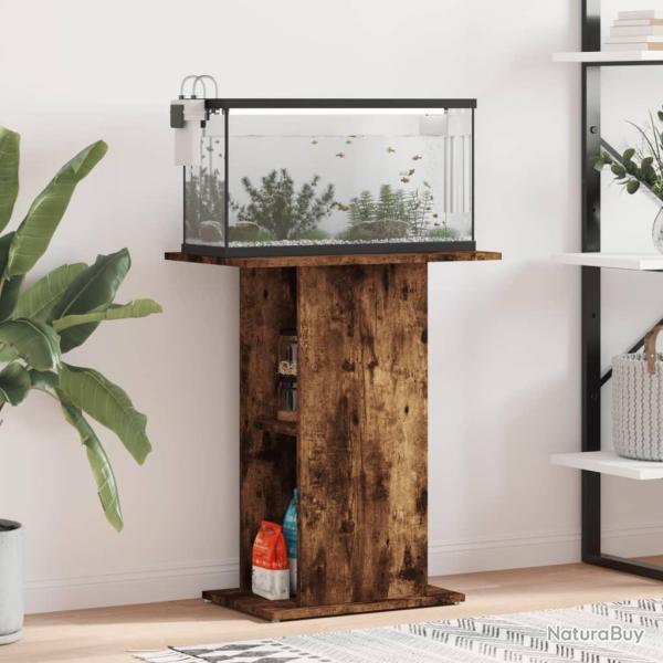 Support d'aquarium ch�ne fum� 60,5x36x72,5 cm bois d'ing�nierie
