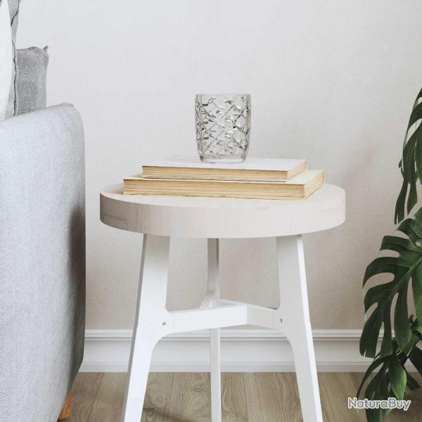 Dessus de table rond blanc �30x3 cm bois de pin massif