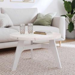 Dessus de table rond blanc &Oslash;70x3 cm bois de pin massif
