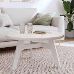 Dessus de table rond blanc &Oslash;80x3 cm bois de pin massif
