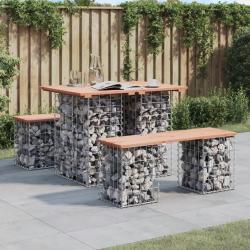 Table de Gabion Design 100x70x72 cm Bois massif Douglas