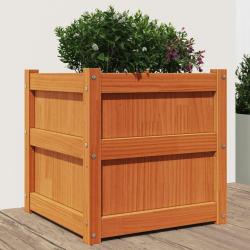 Jardini&egrave;re cire marron 50x50x50 cm bois de pin massif